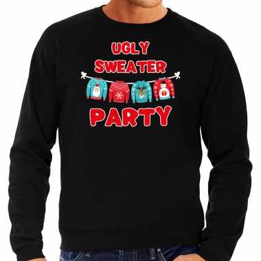 Ugly sweater party foute kersttrui / outfit zwart heren