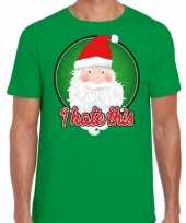 Fout kerst shirt i hate this groen heren