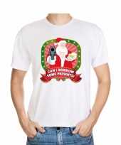 Foute kerst t shirt wit can i borrow some presents heren