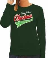 Foute kersttrui merry fucking christmas groen dames 10172967