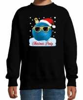 Foute kersttrui sweater coole kerstbal zwart jongens